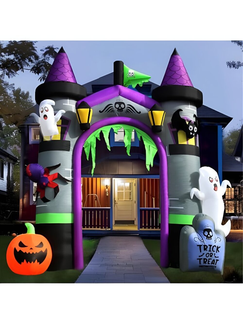 12.5 FT Inflatable Halloween Decorations, Huge Blow Up Halloween Archway